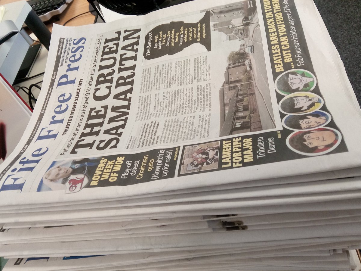FifeFreePressEd's tweet image. Fife has many great local newspapers - support them by buying a copy. 
@FFP @GlenrothesGaz @fifeherald @eastfifemail @StAndrewsCit @dunfermlinep @courier_fife @fifetimes 
#localnewspaperweek
