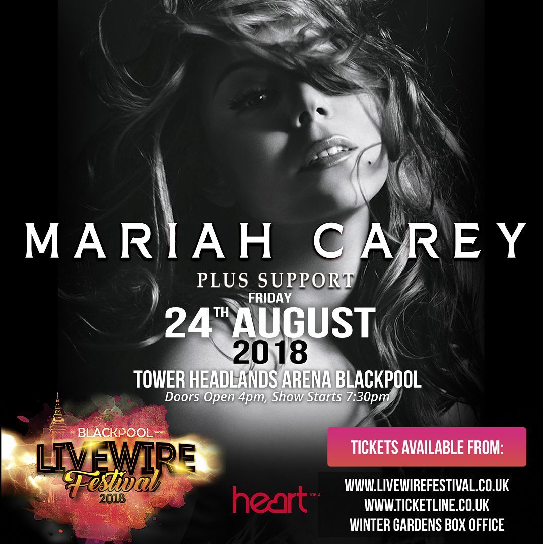mariahblackpool's tweet photo. Mariah Carey is coming to the UK this August 🦋 https://t.co/eLI9xfzgOa