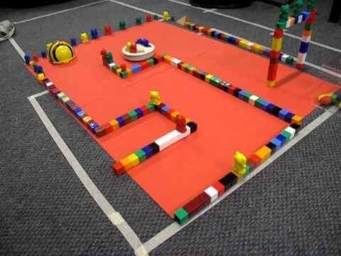 Kindergarten love using Beebots! These were used in maths to modify tracks to simply allow Beebots to travel through. Students used unifix cubes and wooden blocks to make their tracks and also drew arrows to help them use the keys on the Beebot to complete the track. #ACUedu_p