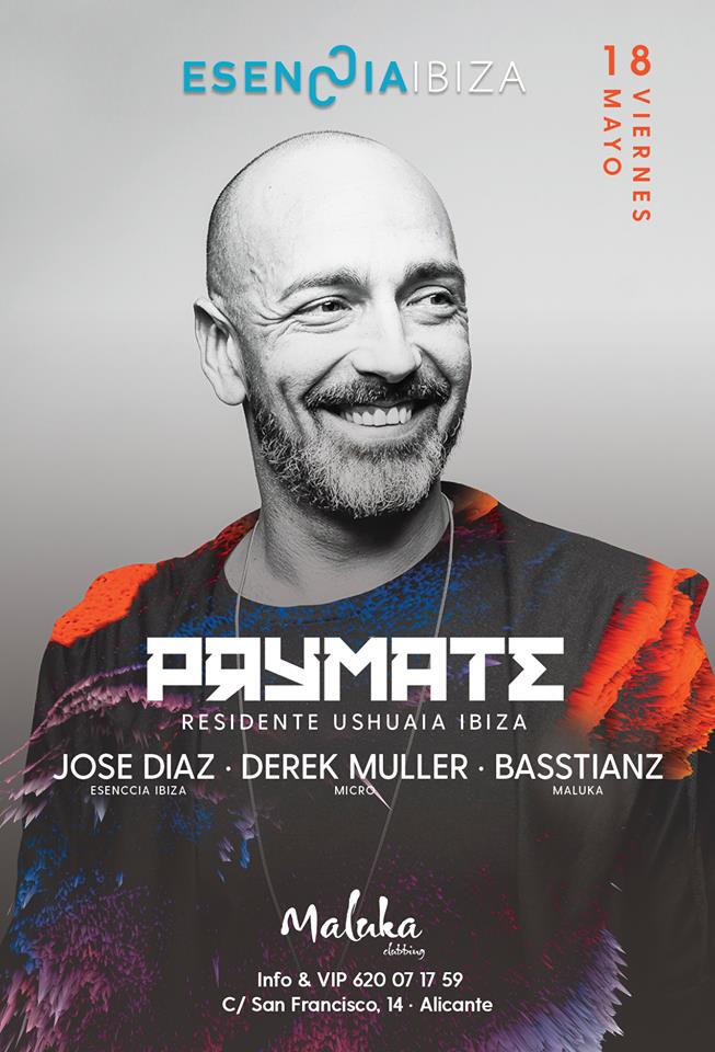 EsencciaIbiza's tweet photo. NEXT EVENT #Friday 18thmay We are thrilled to finally announce #EsencciaIbiza at @MalukaClubbing #Alicante
#clubbing with this out of control line-up Prymate | Jose Diaz | Derek Muller | Basstianz

#djs #music #amigos #FIESTA #dance #PhotoOfTheWeek 
https://t.co/m0F7BFlhPd https://t.co/YN6iuJyV5u