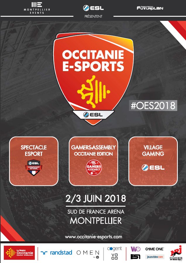 <a href="/NRJmontpellier/">NRJ Méditerranée</a> partenaire de <a href="/OccitanieEsport/">Occitanie Esports Montpellier #OES2022</a> les 2 et 3 juin à la <a href="/SDFArena_Mtp/">Sud de France Arena</a> 
#OES2018avecNRJ
#Montpellier
