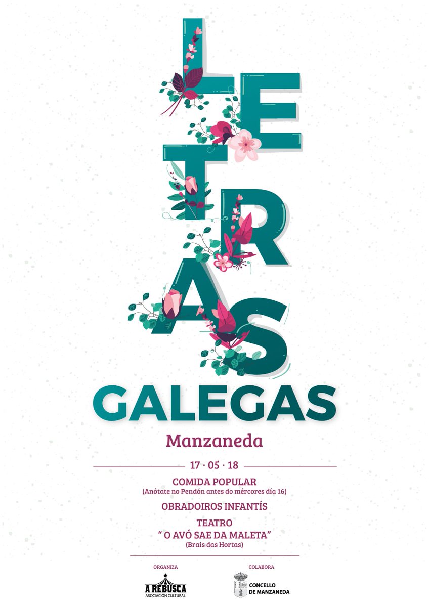 Anotade nas axendas amigas. 
Día grande de festa festexando as nosas letras...
O 17 de Maio...toca ir a Manzaneda.
😍