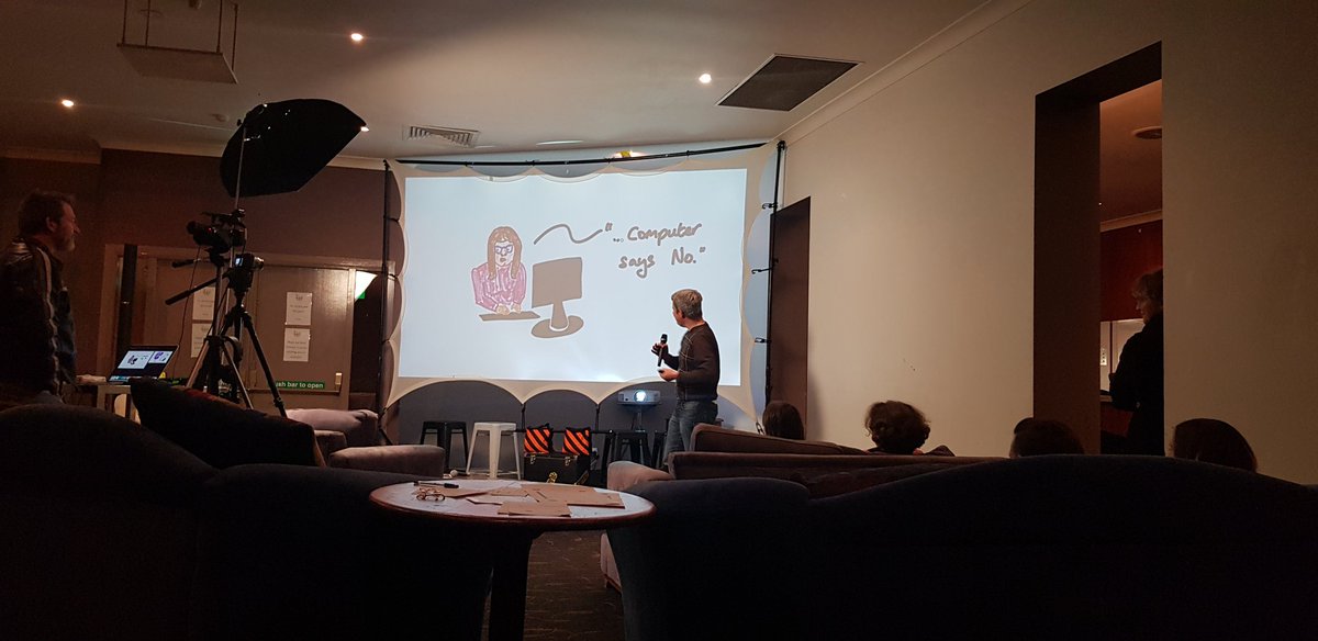 LoveofMerinos's tweet photo. Should we be scared of AI taking over the world? According to Dr. William says...... well its mundane compared to that #pintau18 https://t.co/I4nYRMsx3C