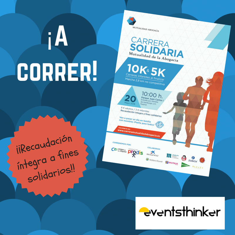 EventsThinkerSL's tweet photo. Este 🗓️ Domingo te esperamos en la carrera de 🏃‍♀️🏃‍♂️10/5 km de Mutualidad de la Abogacía, 🌳Parque Juan Carlos I ¿Te apuntas?💪Camiseta, USB 2Gb, Bidón para agua, alfombrilla, tapa para la cámara del portátil.. Todo 8€ https://t.co/IKw4UtMavF  #running #runner #correr https://t.co/MwT4U2Ki8X