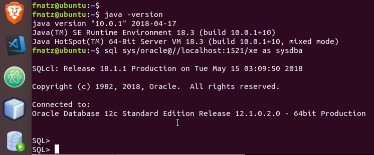 FriedholdMatz's tweet image. #SQLcl on #Ubuntu 17.10 LTE and #Java 10 => #Docker DB.
Would like now a #OracleDB 12.2 .. Best Practice ?