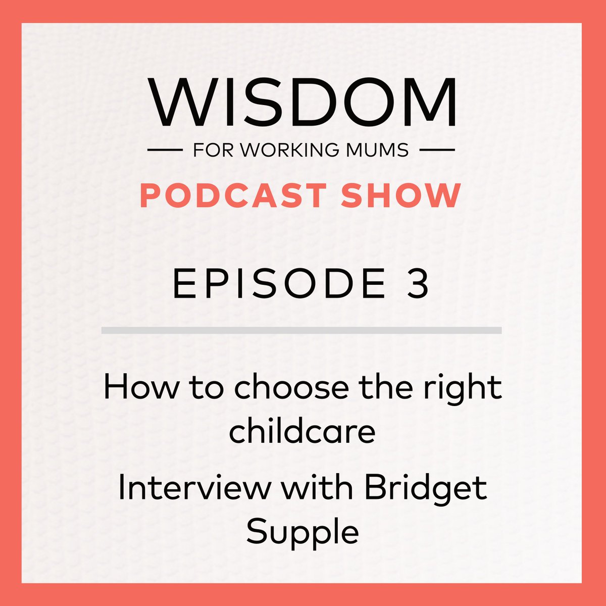 NickyLoweWisdom's tweet photo. One of the hardest decisions as a #workingmum is deciding what #childcare to use when you #returntowork. In this week's #WisdomForWorkingMums #podcast I interview @BridgetSupple on how to make this difficult decision that little bit easier: https://t.co/fpQW5zjBUy https://t.co/fmUYFBtjux
