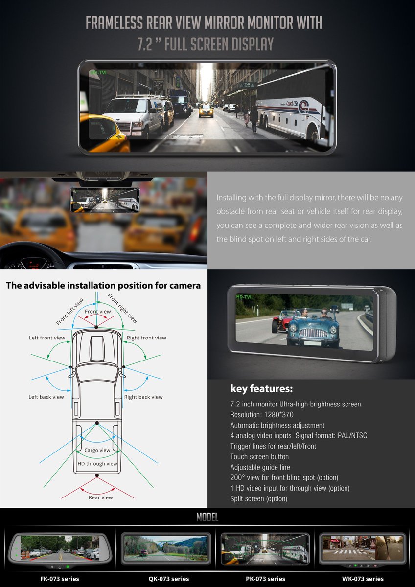 ChrisGermid's tweet photo. #BirdsEyeView #Germid #7InchFrameless #RearViewMirror #Monitor
This mirror can be used in many situations, such as eliminating blind spots, monitoring passenger safety, examining the scene of an accident.

It’s nice to be a partner of your trucks or vans! https://t.co/onU8ymGdGw