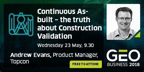 Come and listen to Andy Evans of #Topcon and Nick Salmons of <a href="/balfourbeatty/">Balfour Beatty</a> talking about Scanning solutions including the <a href="/TopconImaging/">Topcon Imaging</a>  #Collage and <a href="/Verity_3D/">ClearEdge3D Verity</a> for Continuous As-built. #AEC #CPR #GSD @GEOBusinessShow