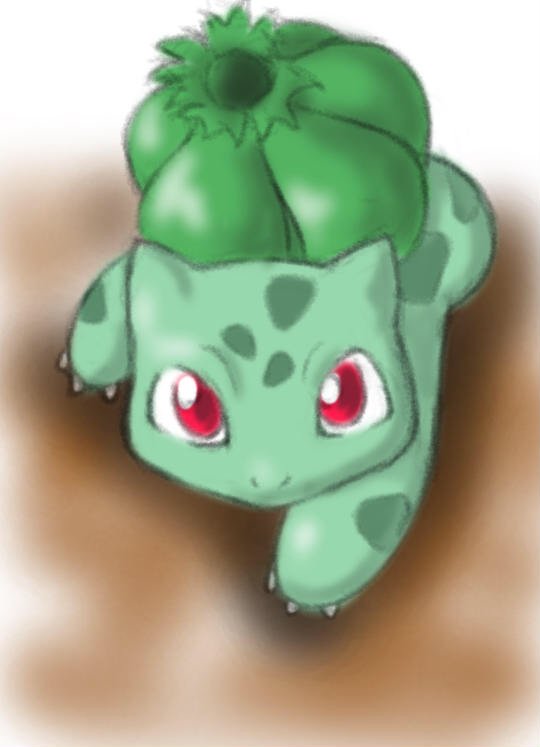 絵描き かるにゃん ポケモン フシギダネ こんばんは 記念すべき第１作品目 No 001 フシギダネ フシギダネ といえば 何を隠そう初代御三家の1匹ですね 物語序盤の安定性はピカイチ 得意技 つるのムチ の攻撃エフェクトと音が気持ちよくて好