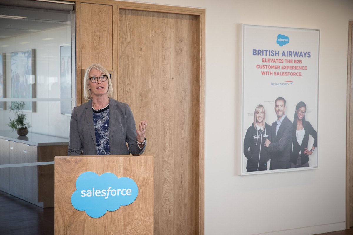 Margot James speaking at the opening of Salesforce's Innovation Centre