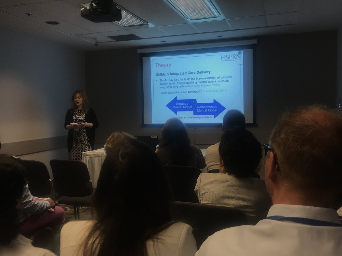 Dr_SteeleGray's tweet photo. Standing room only at @agrudniewicz talk on Shared Mental Models in HealthLinks from her #hsprn paper. Delivered on behalf of @DrJenEvans at #OBHC2018 https://t.co/2eyIjm0bOw