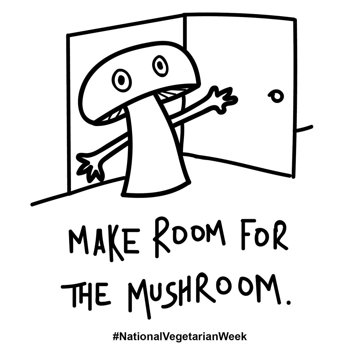Jenniescarter's tweet photo. One Minute Brief of the Day: Campaign to promote #NationalVegetarianWeek @OneMinuteBriefs - "Make room for the mushroom" https://t.co/9cCHj1rcQI