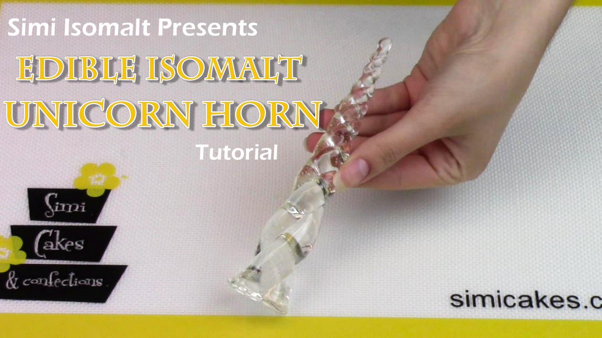 Simicakes's tweet photo. NEW Tutorial!! Isomalt and Gumpaste Unicorn Horn with #SimiIsomalt & Satin Ice Gumpaste and the NEW Simi Silicone Unicorn Horn Mold! https://t.co/1Yhb92SNzf
Shop here: https://t.co/COdmLt9RM7
#unicorncake #unicornsrock #SimiCakes https://t.co/ggJj4fmKJ0