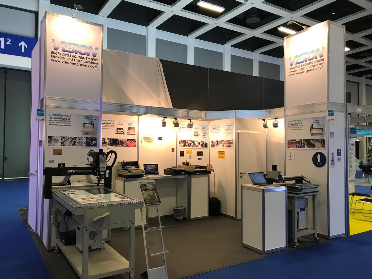 Check out our Booth 4.2-A41 at the #FESPA2018 / #EuropeanSignExpo Berlin, Germany. Known internationally as the American import, Vision Engraving &amp; Routing System's affordable, quality made, American Made machines are highly sought after overseas. #VisionEngravers #VisionRouters