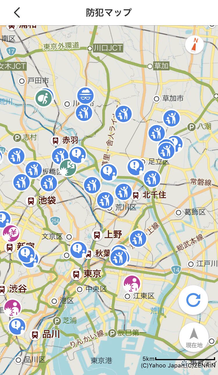 事前に防犯対策！！　ヤフーMAPの「防犯マップ」機能を利用して周囲の安全を確認しよう！！