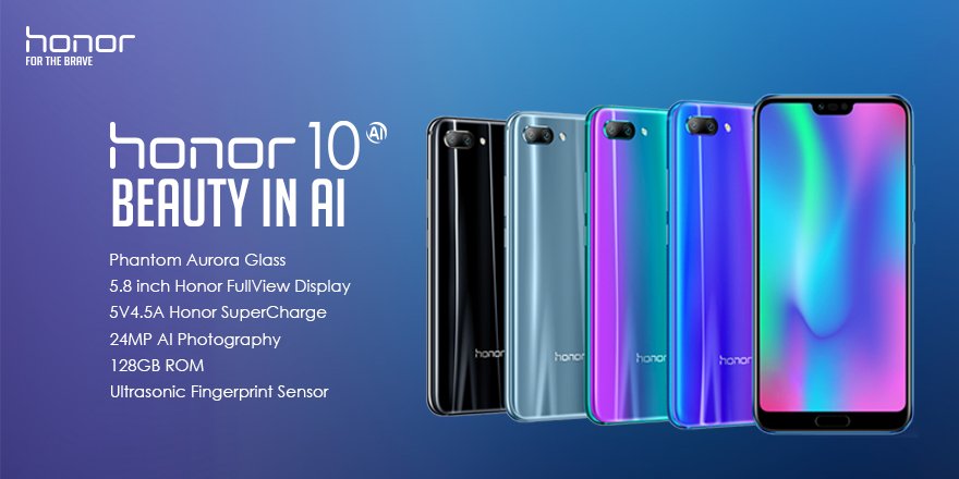 Honorglobal's tweet image. Introducing #Honor10 with #BeautyInAI. Our incredibly beautiful phone with independent NPU to provide the best AI experience and smart photography.