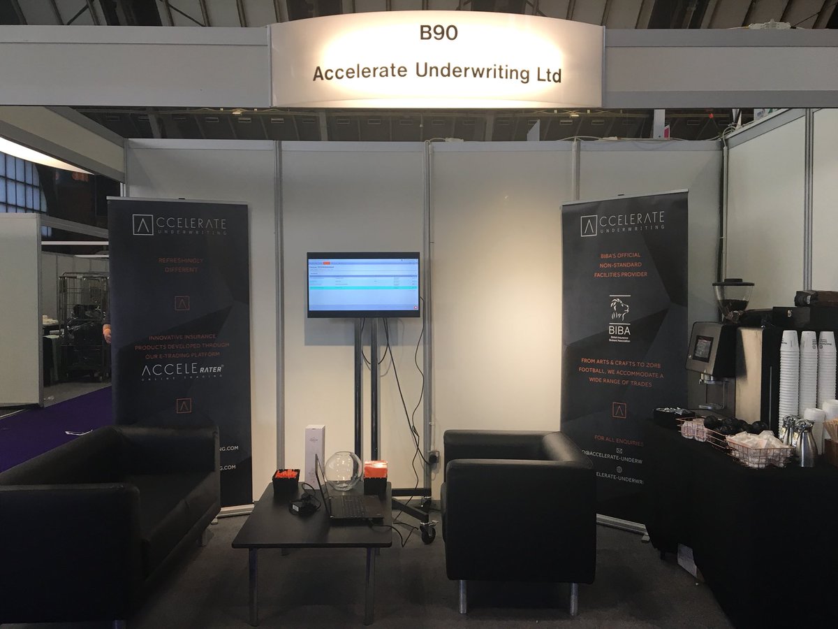 AccelerateUWLtd's tweet photo. All set up and ready to go. Come see us at stand B90 #BIBA2018 https://t.co/jmQXwLV1I3