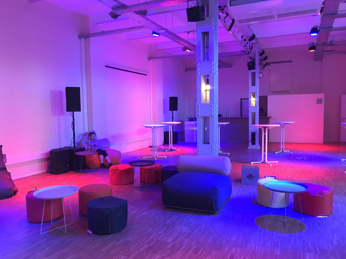 ESviridenko's tweet photo. Party location for tomorrow night is ready. Plus band and 80+ people and good vibes are ready to flow #TargetConf2018 https://t.co/rM9gu1lRgX