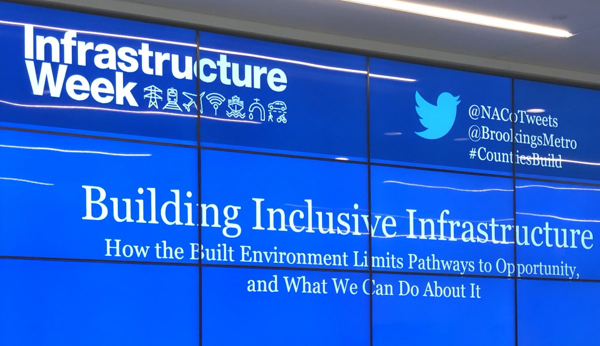 shauenv's tweet photo. Grateful to speak on the mechanics of building inclusive infrastructure as a part of Infrastructure Week.  Thanks @BrookingsMetro and @NACoTweets for an outstanding event that reflects the era we are in. #InfrastructureWeek2018 #countiesbuild https://t.co/0ypqOEDziX