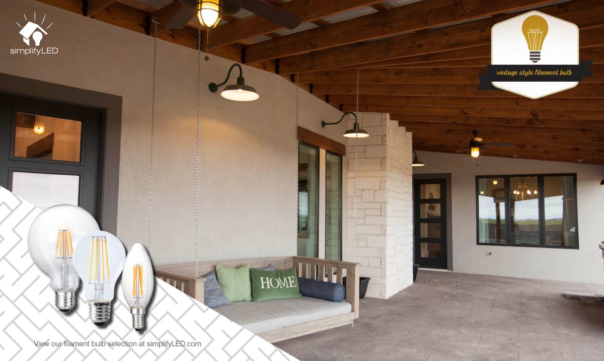 simplifyLED's tweet image. Give your home a vintage feel with these stylish filament bulbs! Now available in an assortment of styles. Interested in our lineup? Contact us today at 325.284.3643 or email us at info@simplifyLED.com to learn more!