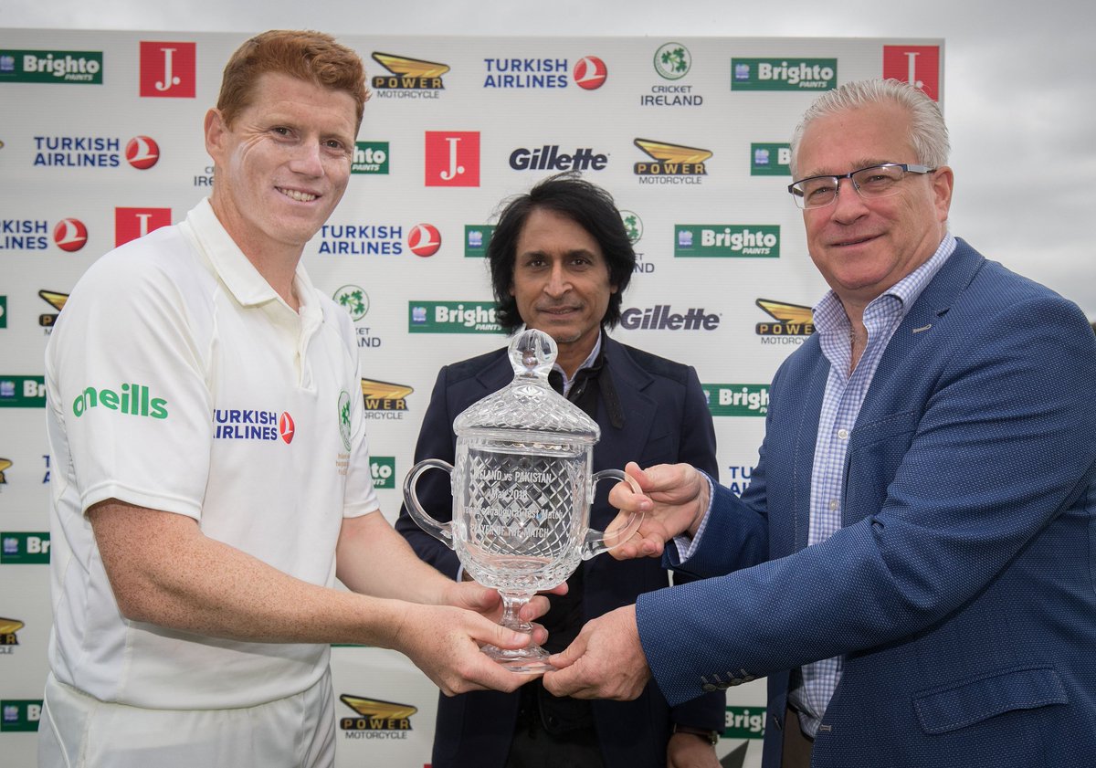 What a performance from this man to help take this Test to the final day. A thoroughly deserved Player of the Match award for @KevinOBrien113 👏 #IREvPAK