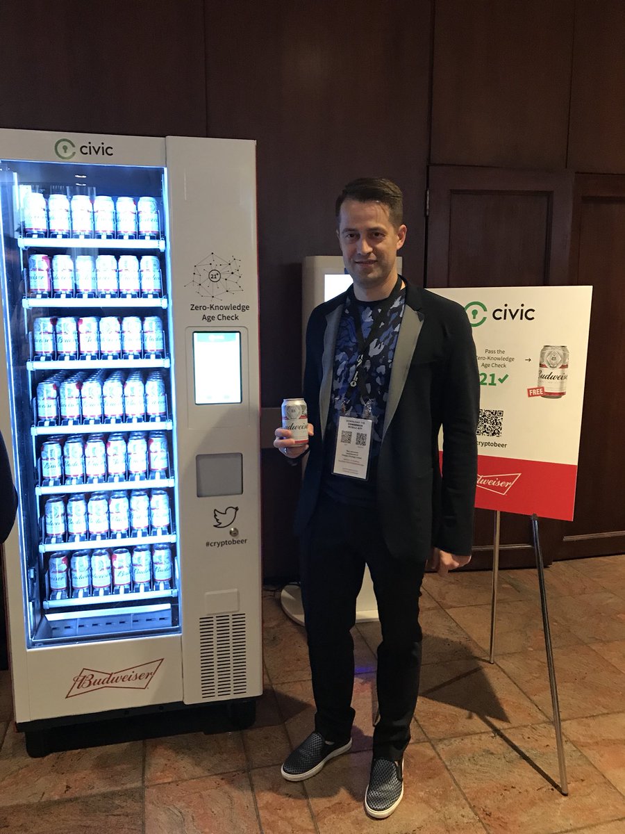 Dlaush's tweet photo. Free beer motivation to get identified by #Civic on #Consensus2018 The #future is here! https://t.co/Nr7SlLSNkE
