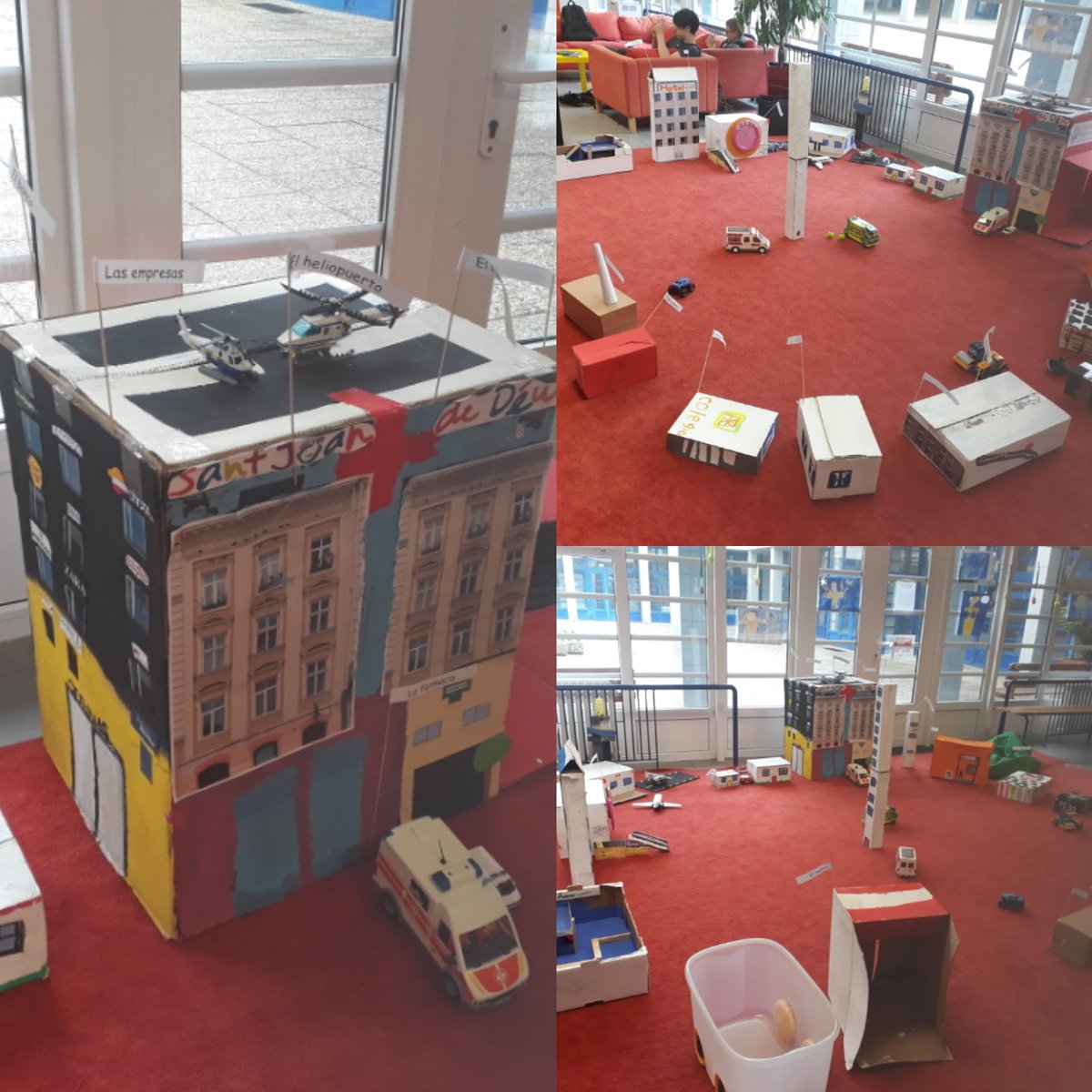 CMckells9's tweet photo. "Spanish City" by upper primary at ISB. What an incredible project to study city vocabulary!  @ibpyp #conceptbased #LanguageLearning  #projectbasedlearning https://t.co/kQNFSz0Pui