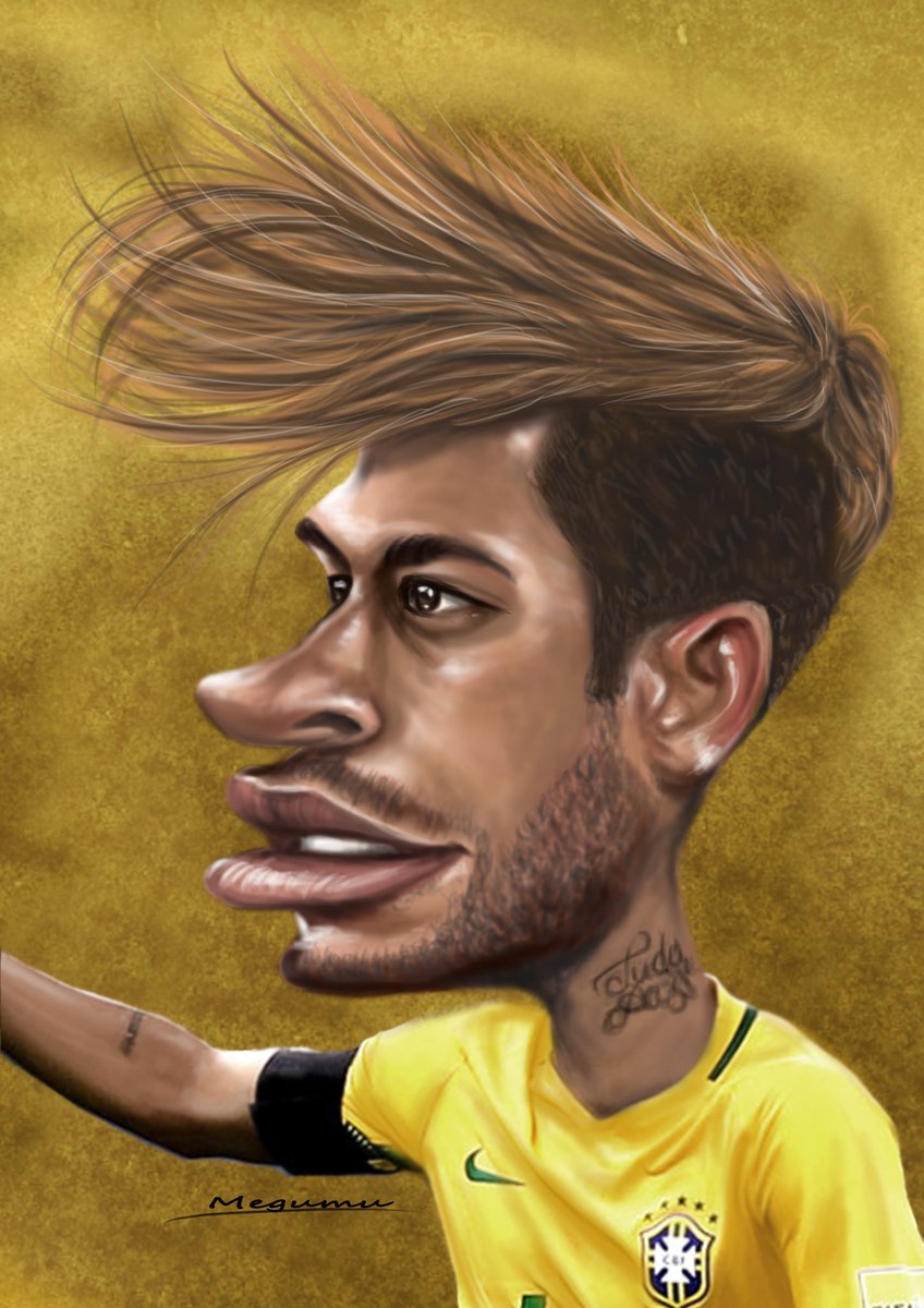 Megumu 無性に描きたくなった ネイマール Neymarjr ネイマール Soccer Football Caricature Illustration カリカチュア イラスト デザイン Desgin Digitalart Digitalpainting Cartoon Doodle 似顔絵 Neymarjr T Co Onczlpzhvn