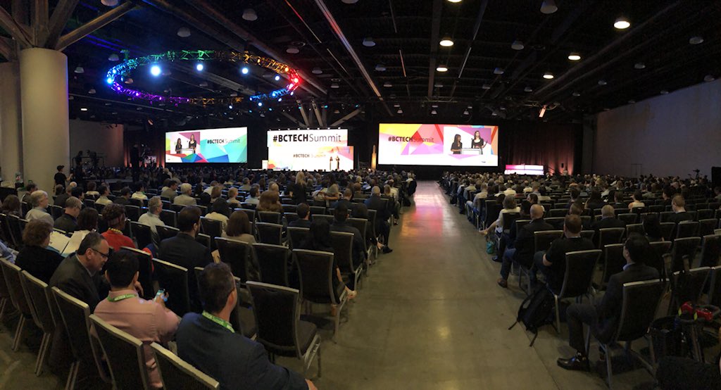 stevebviley's tweet image. Kick-off to the 2018 #BCTechSummit. #yvrTech #BCTech @yourNucleus