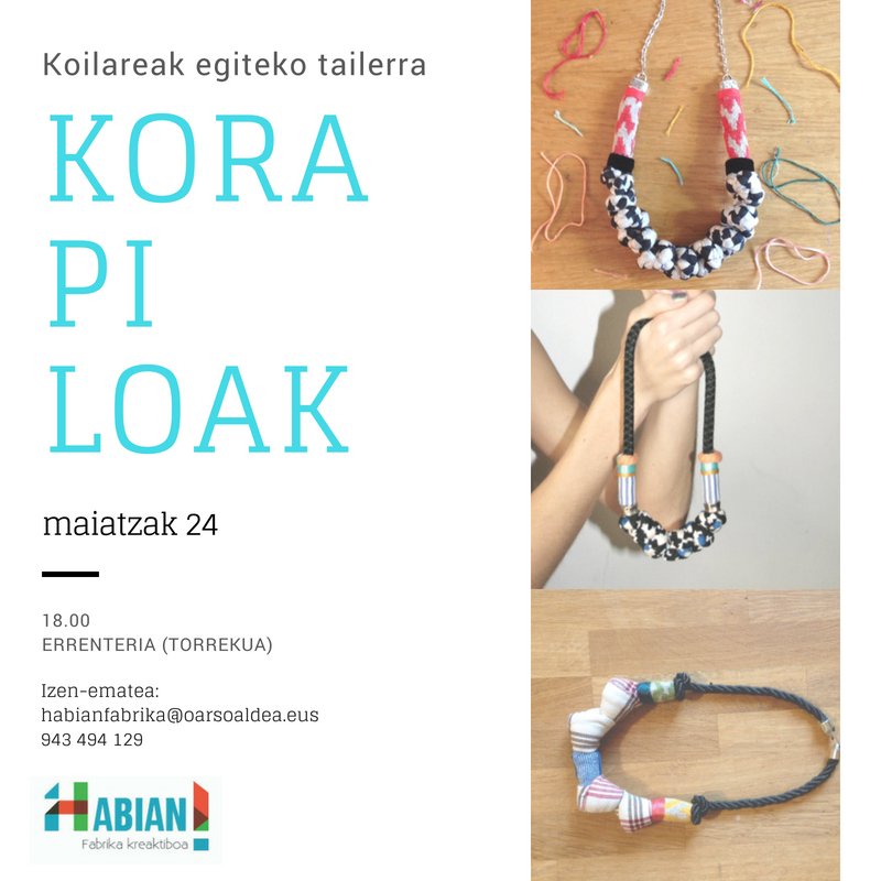 Oarsoaldea's tweet photo. KORAPILOAK. Bihur zaitez bitxigile egun batez! Jone Taberna Estombak, bitxigile, ilustratzaile eta diseinatzaileak, gidatuko du tailerra. Ezagutu Jone eta ikusi zer egingo duten tailerrean: https://t.co/L4vqZjNbVh #habian #fabrikakreaktiboa @HerriBizia https://t.co/sLHWbEVkHK