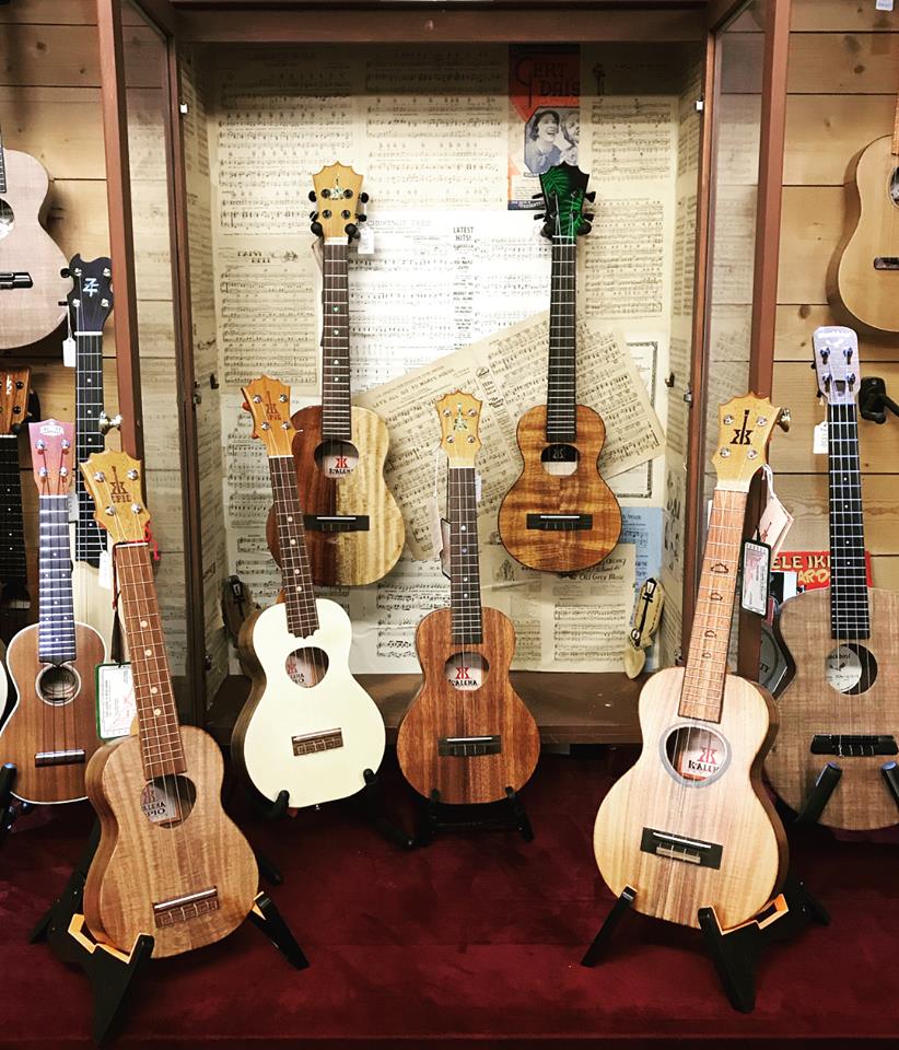 The many changing faces of <a href="/KoalohaUkulele/">Koaloha Ukulele</a> here at SUS. Look at that Black Label at the back Cor' Blimey!