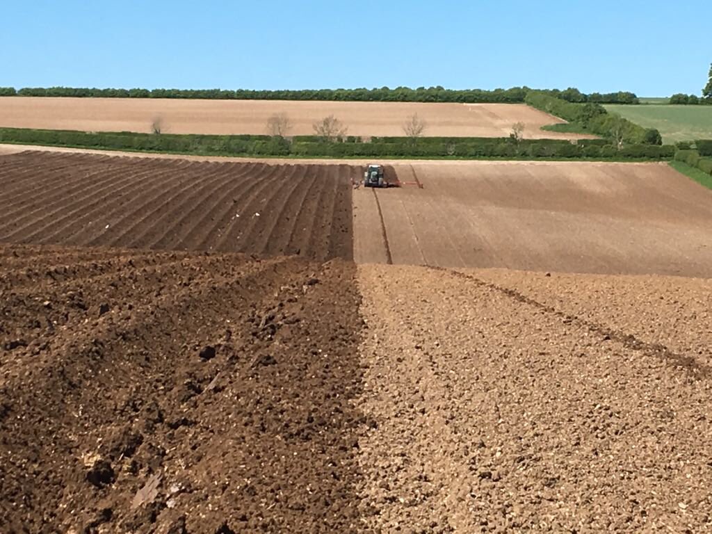 JSScholes1's tweet photo. Home stretch, last field being ridged up! #spring18 #pots18 #yorkshirewolds https://t.co/ZquQg6rxWl