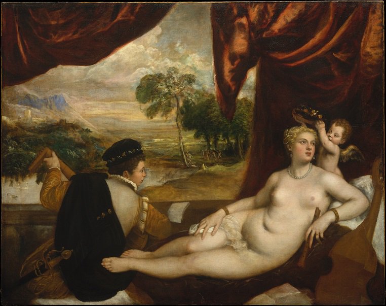 "Venus and the Lute Player" by Titian, 1565–70, Oil on canvas
#AgelessArtz #art