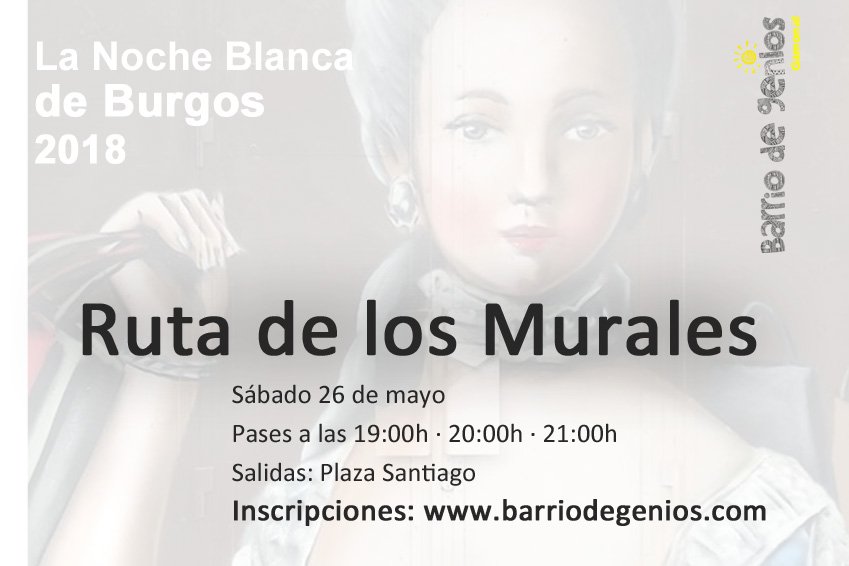 BarriodeGenios's tweet photo. RUTA DE LOS MURALES en la Noche Blanca Burgos 2018  https://t.co/2RXGuCIKIT #NocheBlanca #Burgos #Gamonal #murales #arte #art #cultura #diseño #barriodegenios https://t.co/DWINJ2hNMo