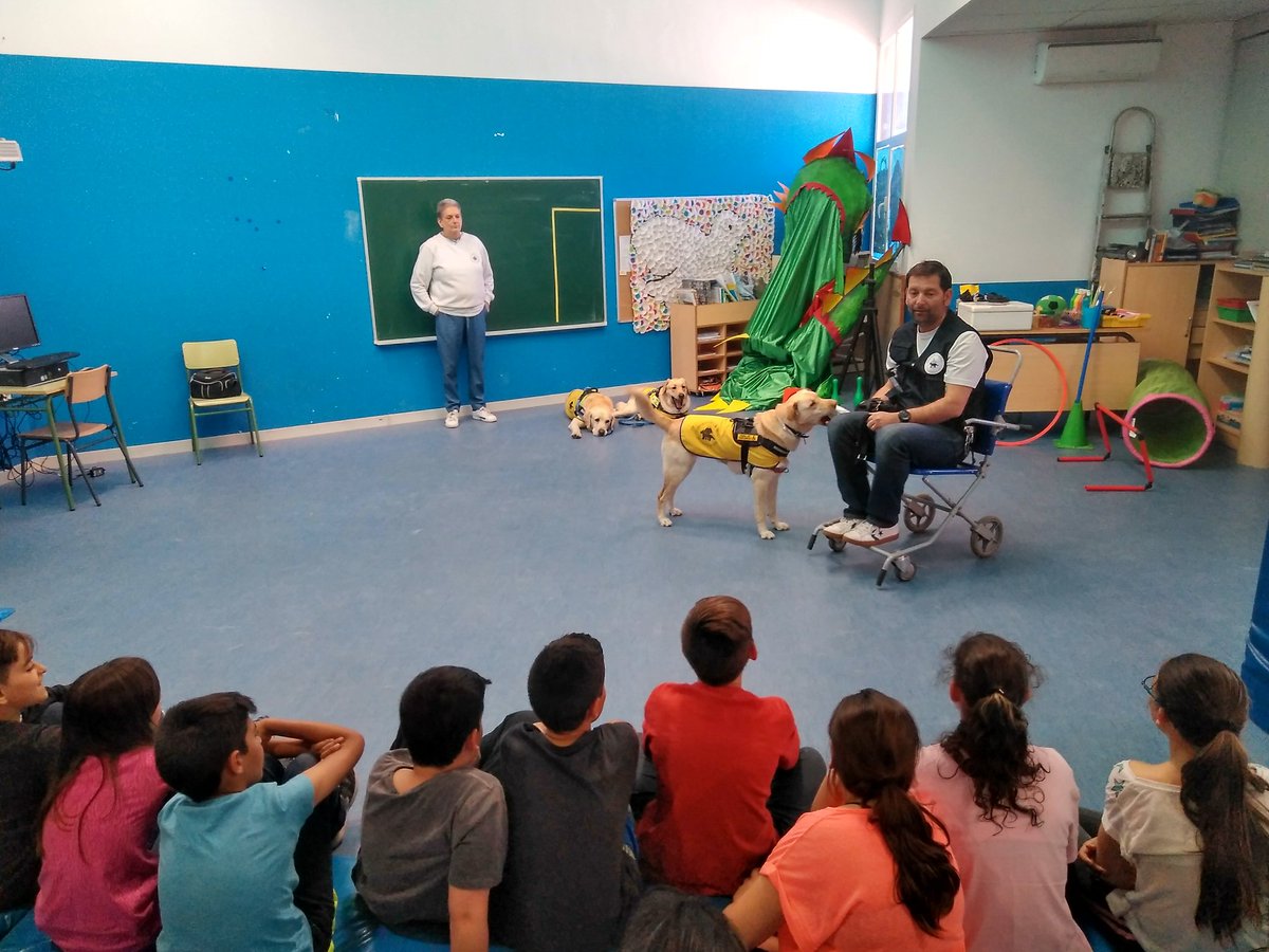 CraTajuna's tweet photo. Hoy hemos tenido una visita especial. La @FundacionCanadd nos ha enseñado la diferencia entre perros de asistencia y perros de terapia. ¡Muchas gracias! #Orusco #Perreando #Labradores https://t.co/U0KgHnI127