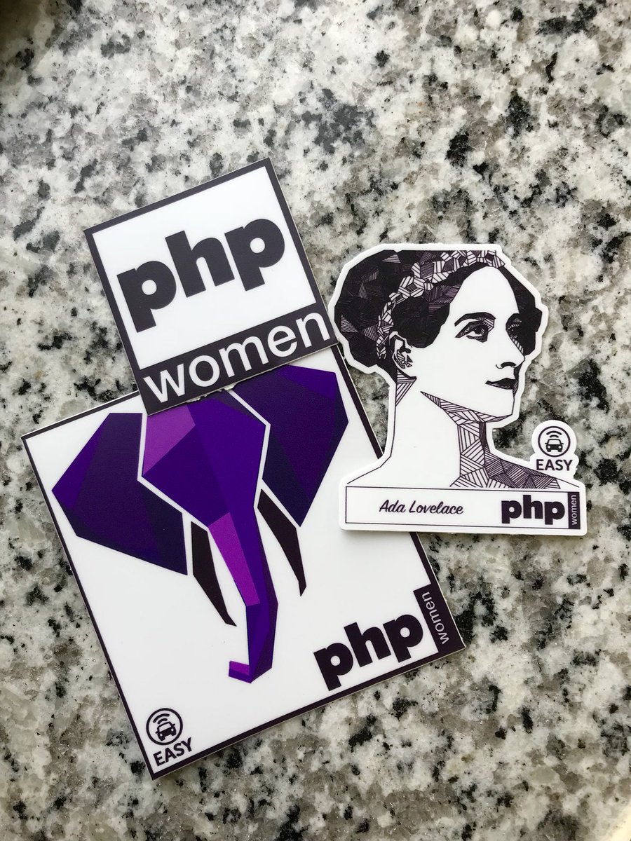 PHPWomenBR's tweet photo. Bom dia com novos adesivos que a @iteasytaxi fez pra gente, obrigada pelo apoio!
E se você quer um é só ficar atentx aos próximos eventos de Tech que divulgamos por aqui 💜😉 https://t.co/SDXNMgjdZW
