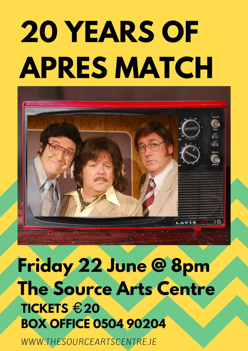 sourcearts's tweet photo. The boys from d'telly ... #20yearsofapresmatch live @sourcearts this June! #WorldCup2018 @garycooke2 @BarryMurphy180 @RisteardCooper  @ComedyIreland #helloretro https://t.co/SzxNHYM9GM