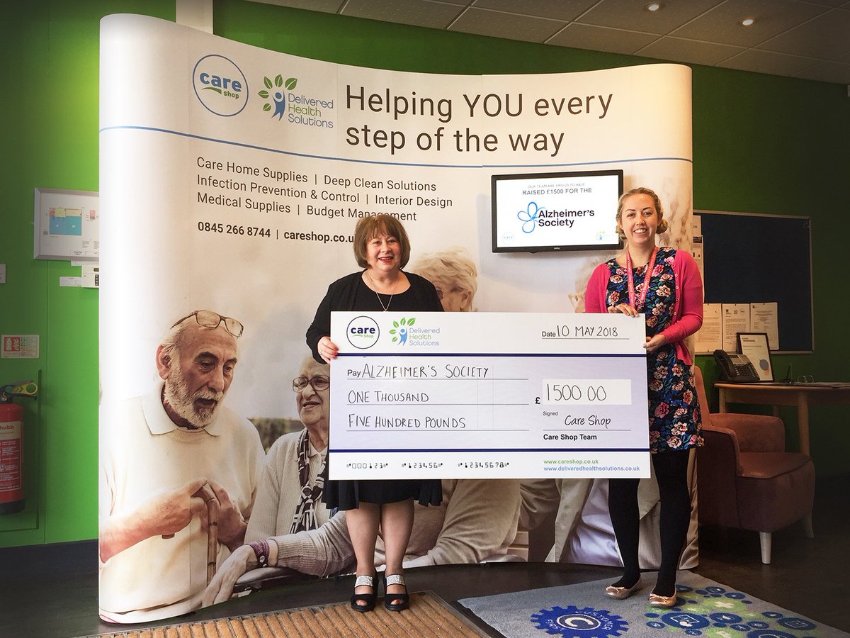 DhsSol's tweet photo. Care Shop and Delivered Health Solutions are proud to support the @alzheimerssoc. By donating £1500 to this great charity. They do amazing work for everyone effected by dementia across the UK. Visit https://t.co/v8ppFYjccu for more details. #careshop #dhs #Alzheimerssociety https://t.co/H3yLMNrzlv