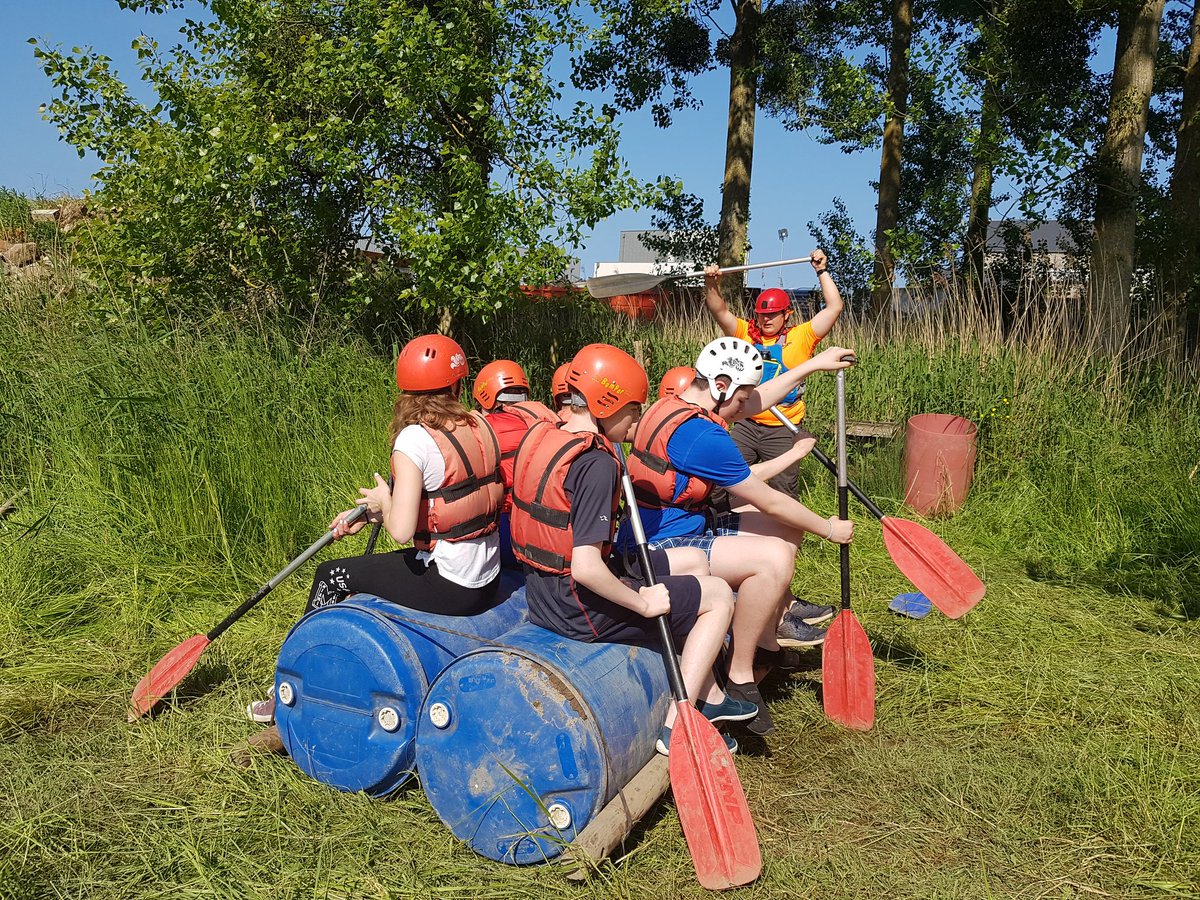 CultsAcademy's tweet photo. Raft building in the beautiful Normandy countryside #CANormandy18 https://t.co/EJMoJJ6cHX