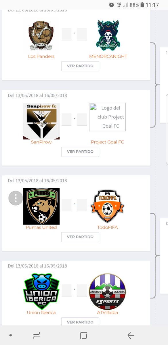 Tenemos los CUARTOS DE FINAL del torneo "ÑAI QUE PUES" que se disputarán esta noche a doble partido. <a href="/LosPanders/">LOS PANDERS</a> <a href="/MENORCANIGHT/">.</a> <a href="/SanPirow_ps4/">Aurrera de vitoria esports</a> <a href="/Project_Goal_FC/">Bonifacioh</a> <a href="/PumasUnitedVFO/">Pumas United VFO</a> <a href="/TodoFIFAclub/">TodoFifa Club pro🍊⚽️🎮</a> @UnionIbericaVFO @ATVillalbaPS4 mucha suerte a todos y dar las gracias a <a href="/ProPlayerSeries/">10 Grand FIFA</a>