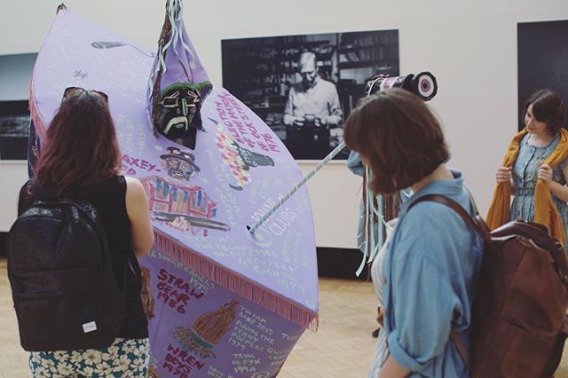 AnnaFCSmith's tweet photo. I love this photo by Seth Tinsley of fellow #docrowearchiveproject artists Bryony Bainbridge and Natalie Reid and PR Sophie Parkes-Niels inspecting my hobby horse. #loreandthelivingarchive .
#art #gallery #hobbyhorse #folkcustom #tradition #britishcustom… https://t.co/6xK6AaBUd6 https://t.co/1I1yGBw6qm