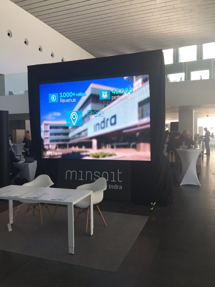 Mikelilzarbe's tweet photo. IHTF Palacio de Congresos. Indra booth https://t.co/lwhbAUHTjI
