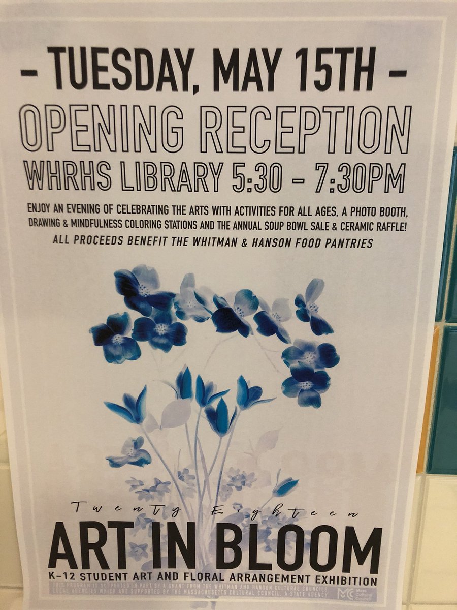 MaquanWH's tweet photo. Arts in Bloom is tonight! https://t.co/Qb5PShJdpK