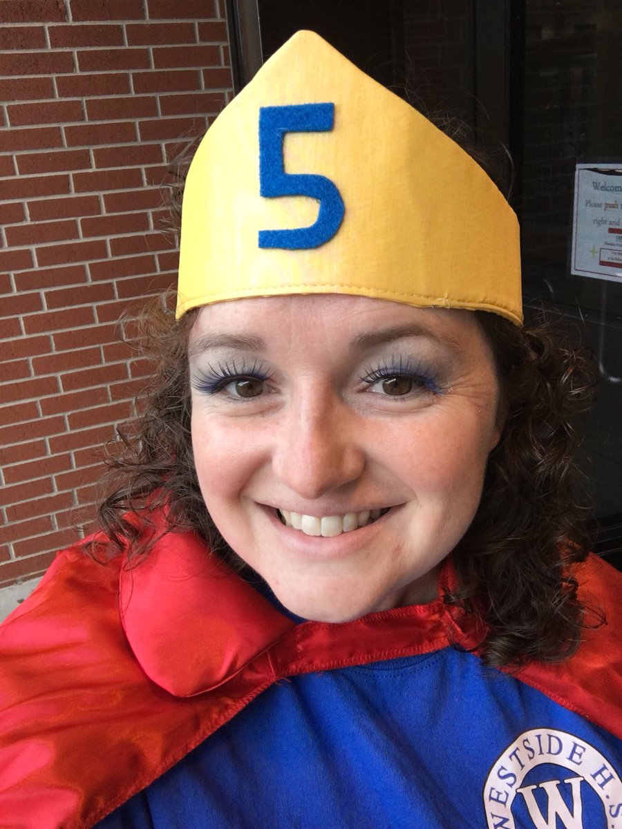 msjziegler's tweet image. Westside Woman Here to pep them up for the AP test on Thursday!  #striveforafive