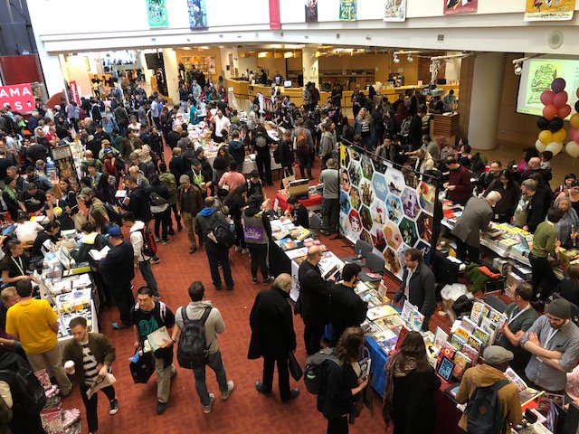 CinebookLtd's tweet photo. Some pics of our weekend at TCAF - thank you everyone for visiting our joint @CinebookLtd/@EuropeComics booth - it was great fun! π @TorontoComics #TCAF #tcaf2018 https://t.co/BYcIPckb0N