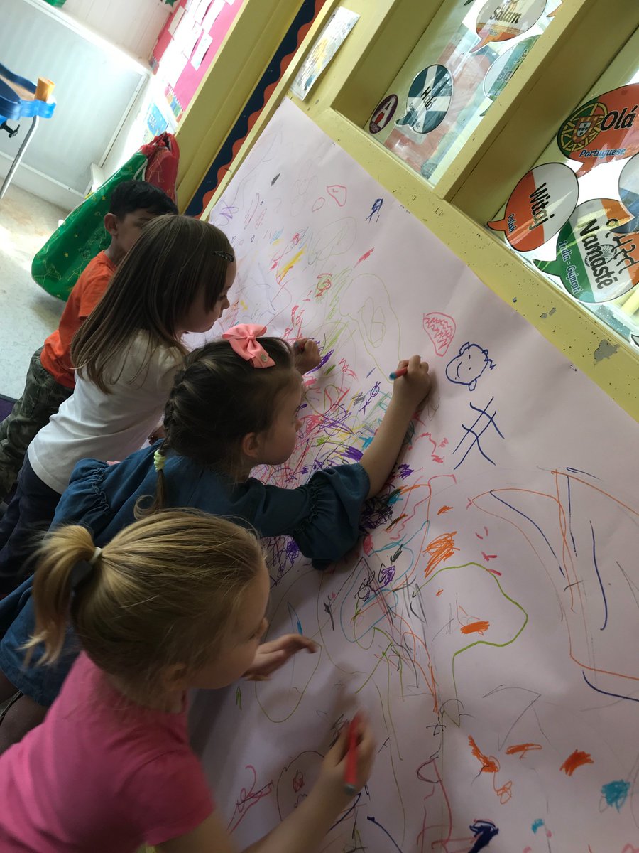 SkeneSquare's tweet photo. Nursery 2 are loving the new Mark Making wall! Look at some of our amazing drawings! #markmaking #literacyfun #engagingplay #creativity #earlyyears https://t.co/QH5q1S430t