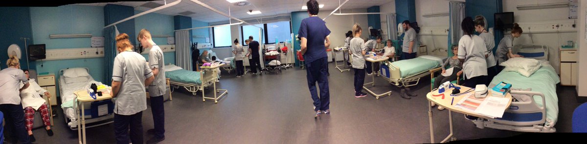 ENUSCSC's tweet image. This week our 1st year #AdultNursing students have been participating in #LiveSimulation. Thank you to our #SimulatedPatients for bringing the ward to life, and to everyone involved.

#Simulation #Nursing #StudentNurses #LiveSim