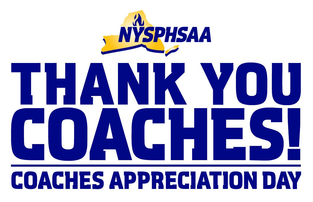 NYSPHSAA's tweet photo. Don't forget...tomorrow (Wed, May 16) is the first ever #NYSPHSAA Coaches Appreciation Day! Please join us in thanking &amp; celebrating the great coaches around New York ! Don't forget to #NYSPHSAACoachesDay in your posts. For ideas on how to participate... https://t.co/iO8yIp55Sq https://t.co/FwELjqSugx