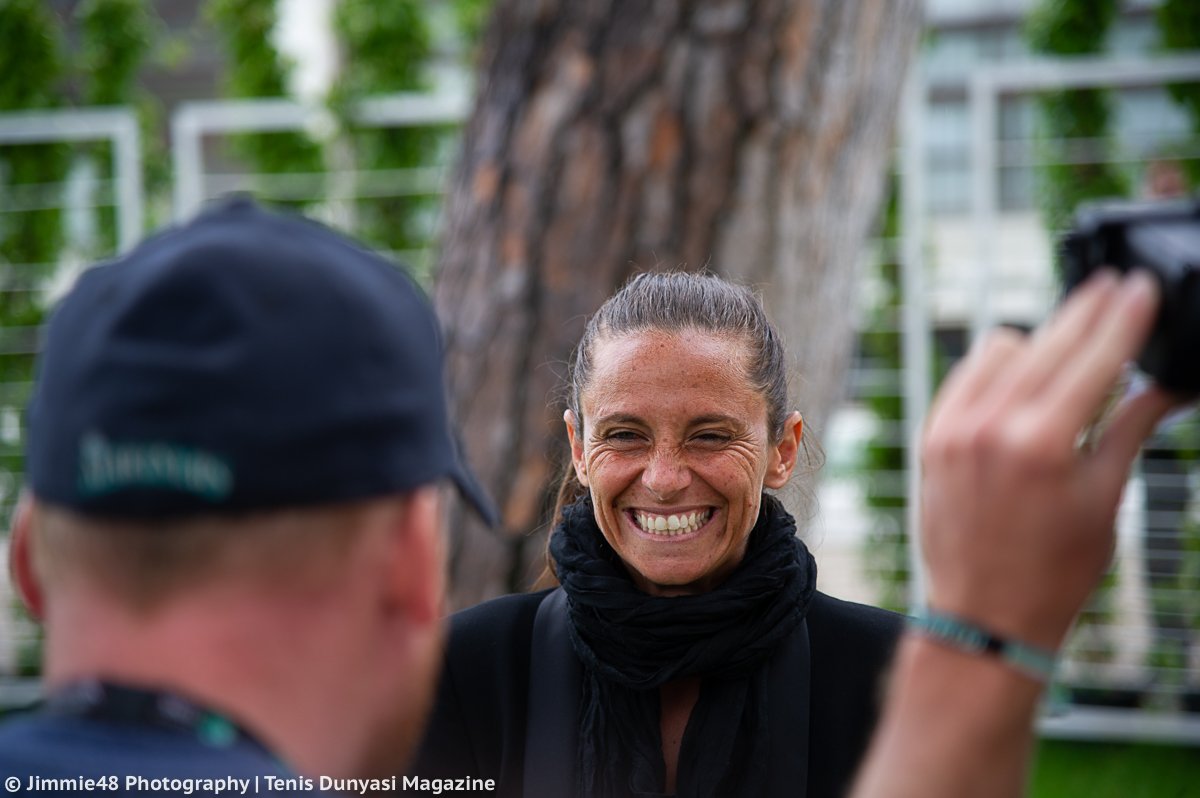 JJlovesTennis's tweet photo. .@roberta_vinci in front of the WTA cameras for one final time https://t.co/N105N8UZOM