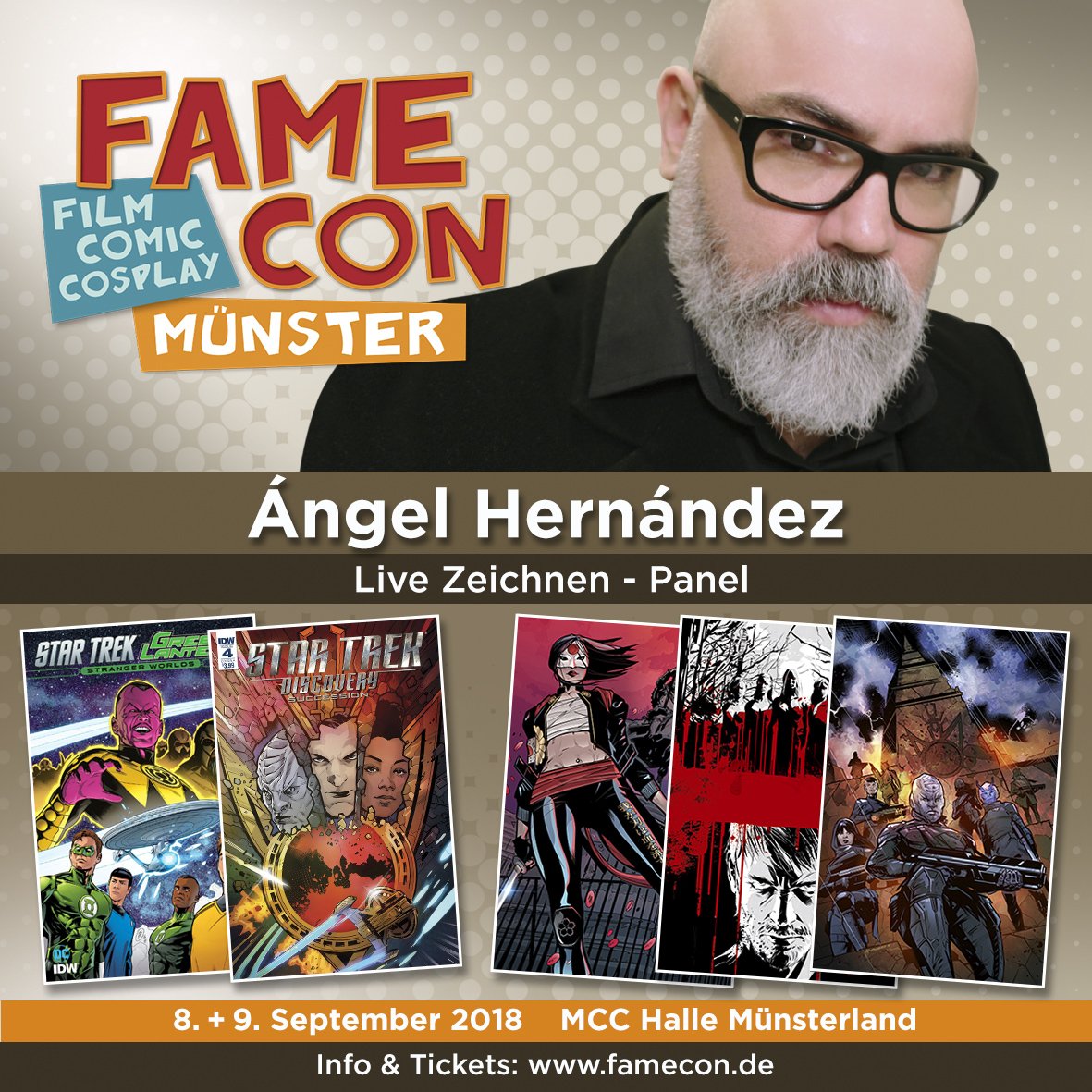 famecon's tweet photo. Unser nächster Gast im Comic District ist Ángel Hernández!

Der spanische Zeichner ist bekannt für Witches of Westwood, Ghostwolf oder den DC Comics Arrow, Flash und dem Crossover zwischen Star Trek und Green Lantern.

#FAMECON #FAMECON2018 #AngelHernandez #dccomics #Comic https://t.co/qdk8M9hs00